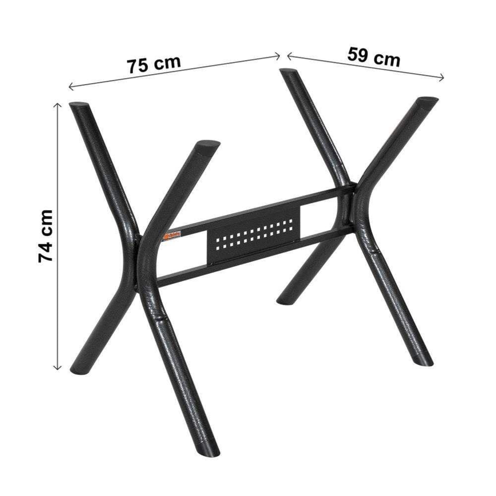 Conjunto de Mesa Com 6 Cadeiras Para Cozinha Tampo Retangular e Granito  1,50m Craqueado Sofia Ciplafe