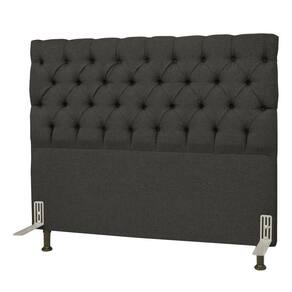 Cabeceira Cama Box Casal Queen 160cm Cristal Linho Chumbo