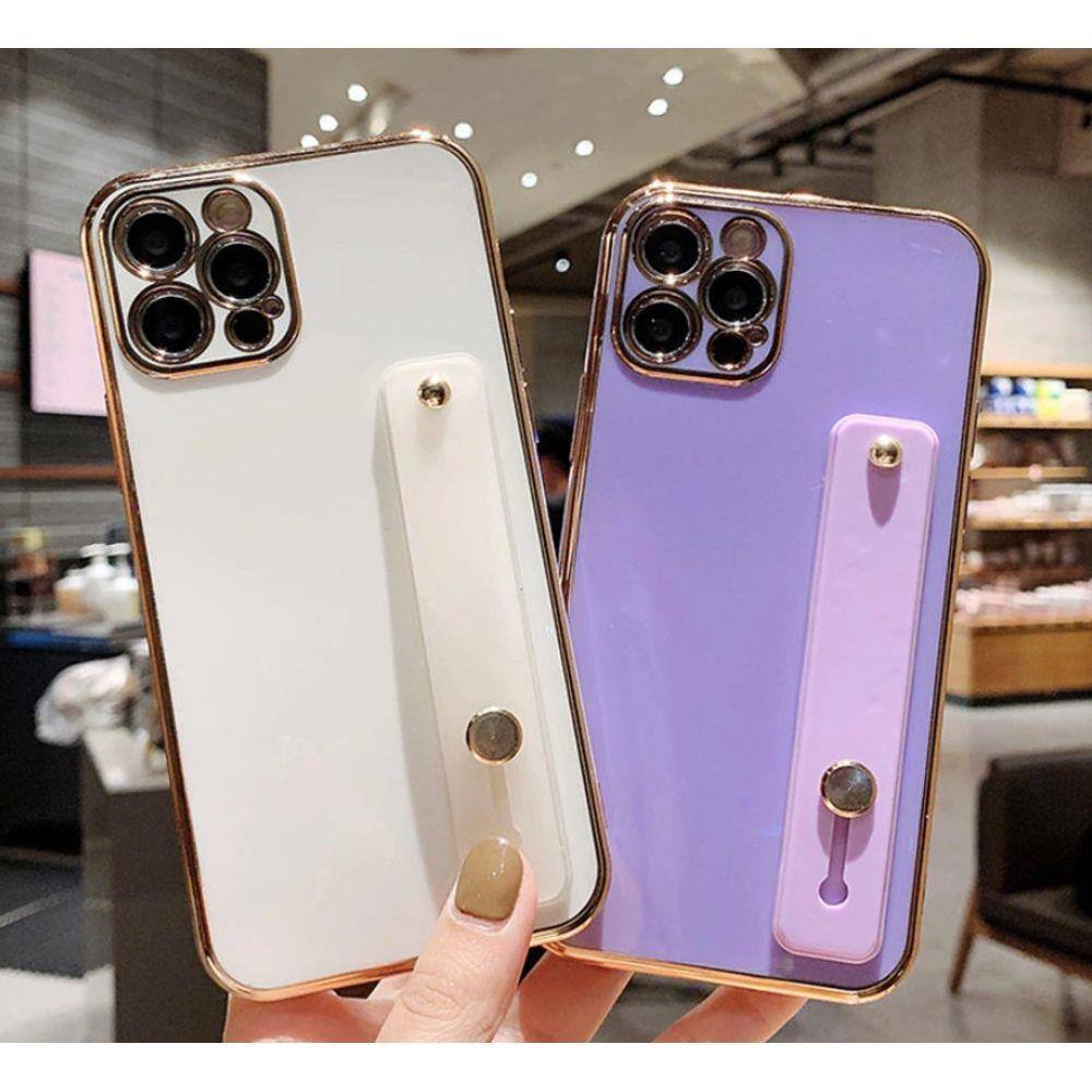 Capa Capinha iPhone11 - Branca / Silicone Premium Suporte Segurador Atrás  Dedo Luxo Feminina | Casas Bahia