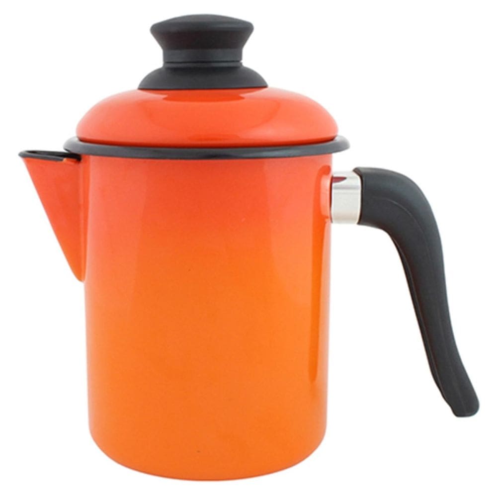 Leiteira Esmaltado 900 ml Laranja Ewel
