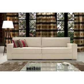 Sofá 4 Lugares 280cm Carmel Espresso Móveis Branco