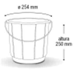 Balde plastico 10 litros (alca de ferro) ARQPLAST amn