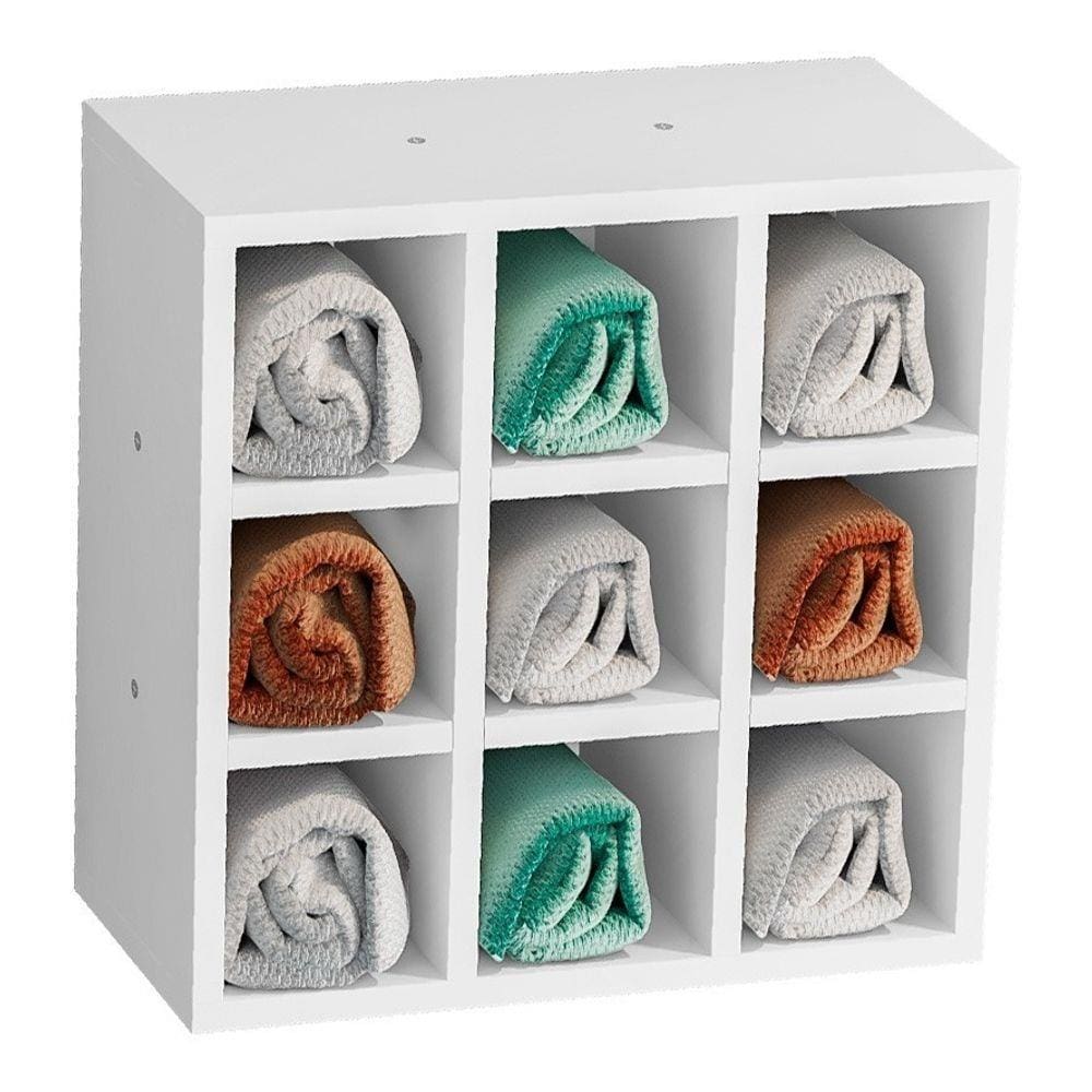 Nicho Organizador Porta Toalhas 9 Lugares 40x40x20cm