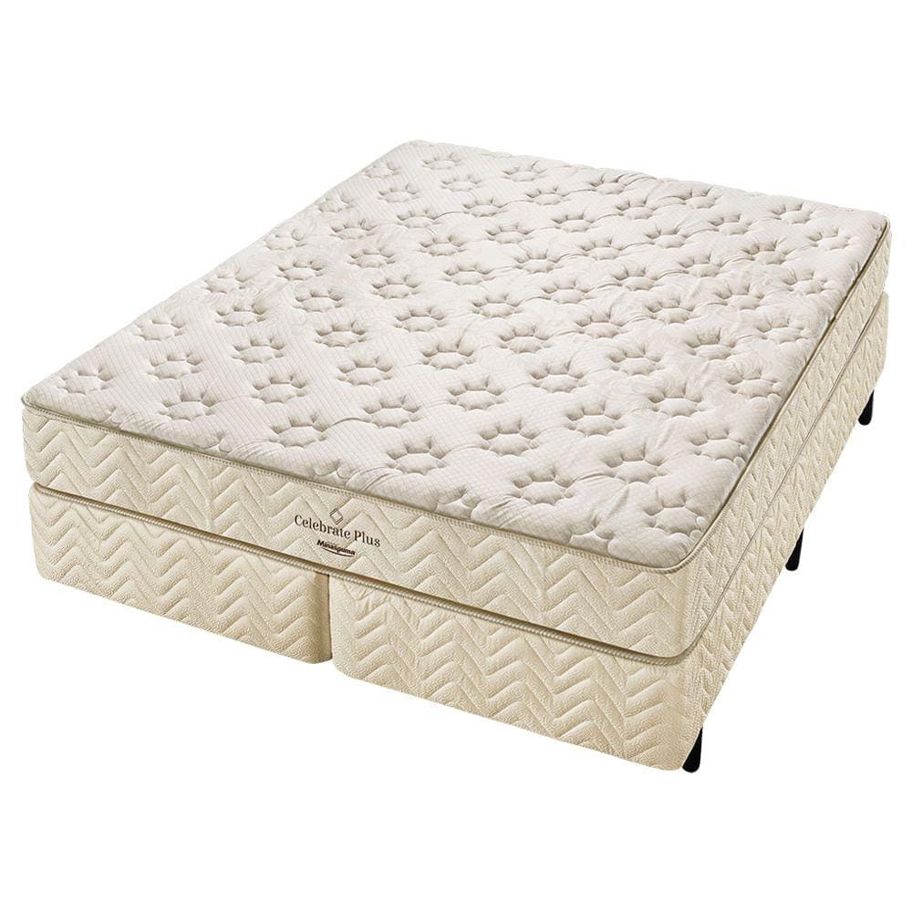 Conjunto Box Queen Espuma D33 Minaspuma Celebrate Plus One Face 158x198x65cm