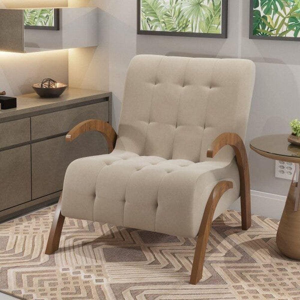 Poltrona Garden Viero Pinho/Bege