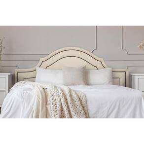 Cabeceira Casal Provençal Dupla 140x60 Suede Off W. - Fumê