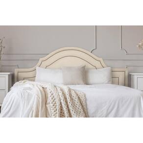 Cabeceira Casal Provençal Dupla 140x60 Suede Off W. - Prata