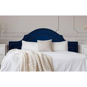 Cabeceira Queen Provençal Dupla 160x60 Suede Azul - T. Fumê