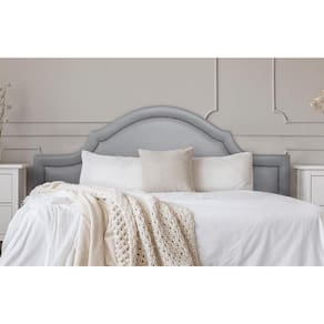 Cabeceira Queen Provençal 160x60cm Courino Cinza - T. Fumê