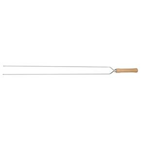 Espeto Duplo para Churrasco em Aço Cromado 95 cm Mor