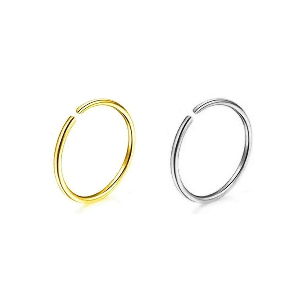 Kit Piercing Nariz Ouro e Prata