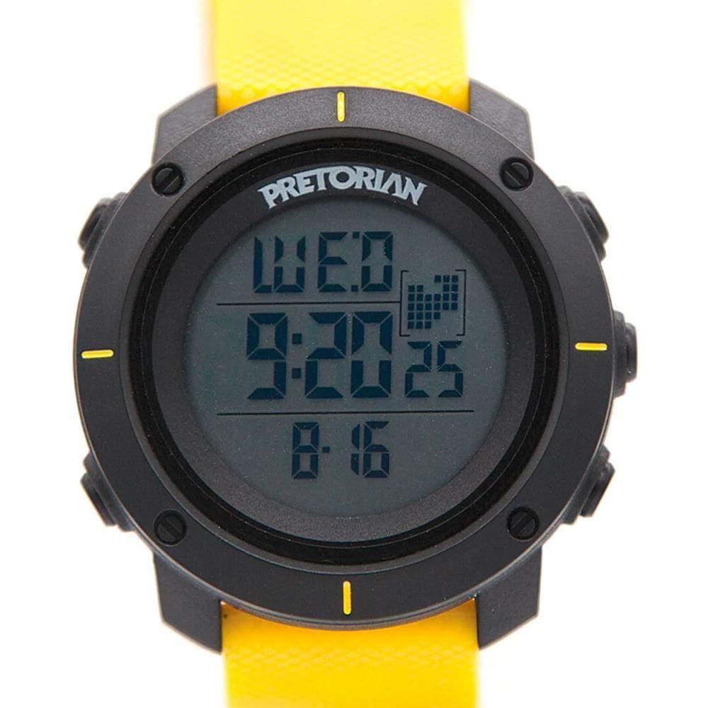 Relógio Masculino Digital Preto com Amarelo Pretorian - WPRT-30-3