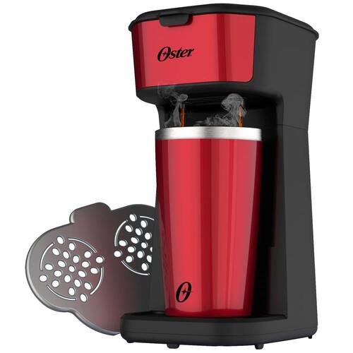 Cafeteira Oster 2Day Red 2 em 1 com Copo Térmico Menor preço em Cafeteira Oster 2Day Red 2 em 1 com Copo Térmico