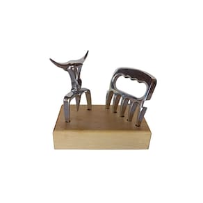 Kit Garra De Urso + Garfo Tridente Com Suporte