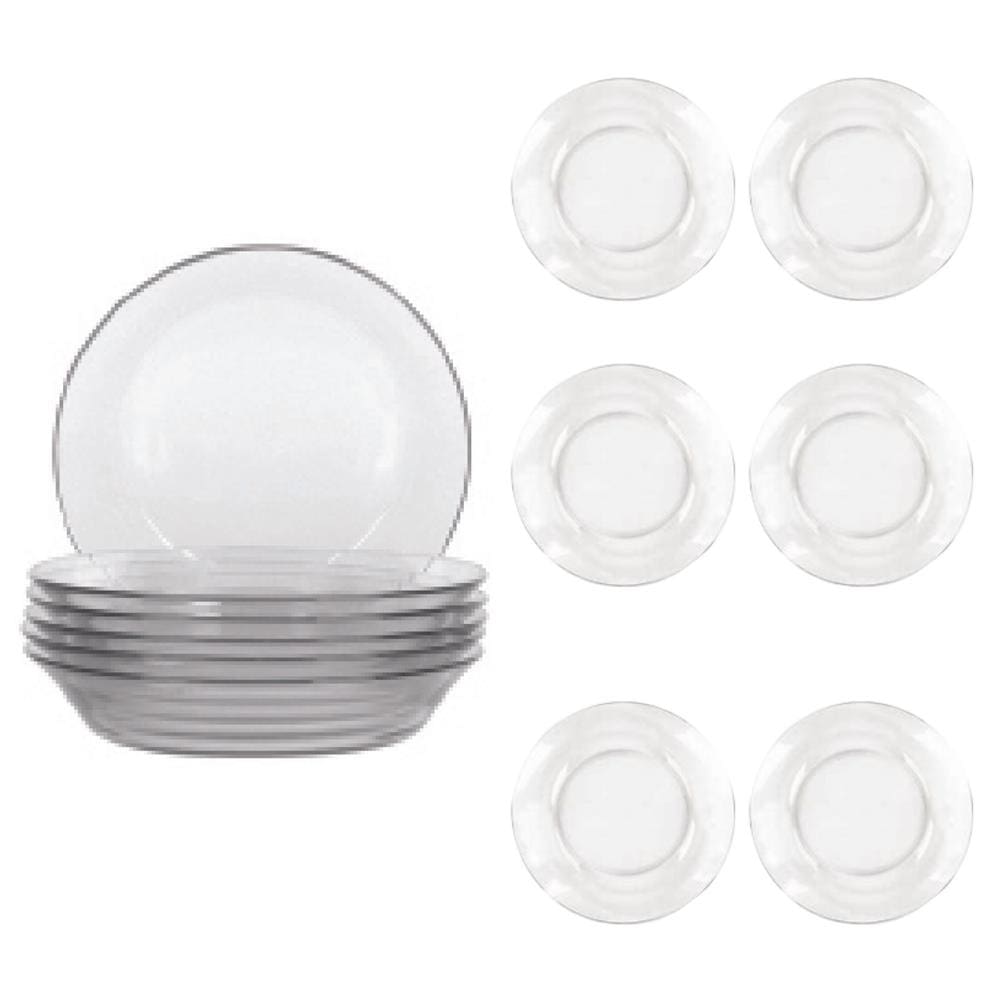 Prato Fundo Para Sopa Duralex Temperado 19,6cm Refeição 6Un