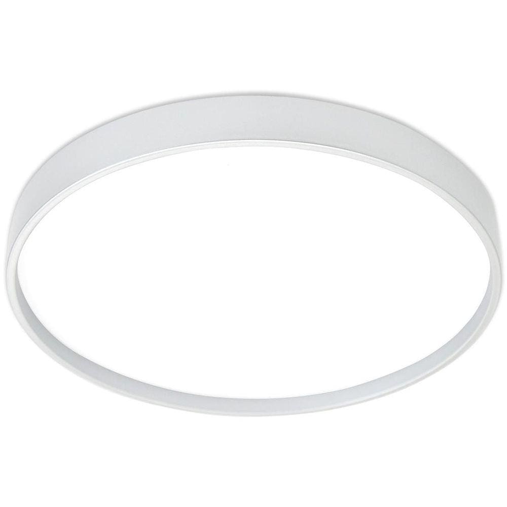 Lustre Plafon Space Redondo Branco 33X3.5 Cm 3000K
