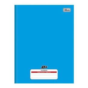 Caderno Brochurão Capa Dura Universitário Azul Caligrafia -