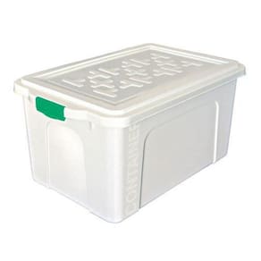 Caixa Organizadora Box Alta C/Trava Branco Or07 70,0L São Be