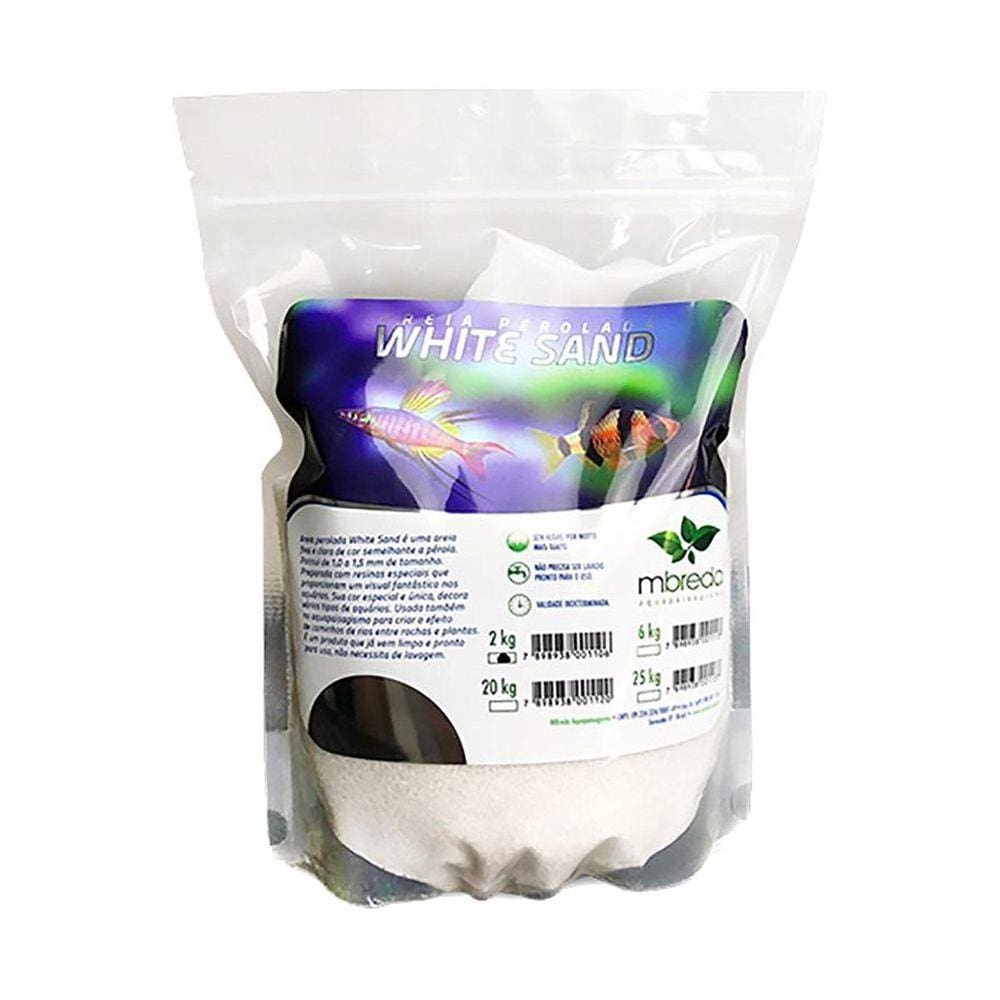 Mbreda Areia White Sand 2kg Stand Up Pouch Substrato Branco