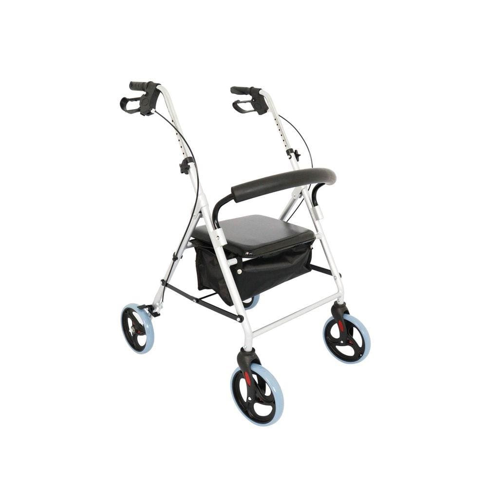 Andador Adulto 4 Rodas Com Assento E Cesto D12 Dellamed
