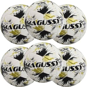 Kit com 6 Bolas Infantis Magussy Evolution X-Fusion Max 100 Futsal Sub 11