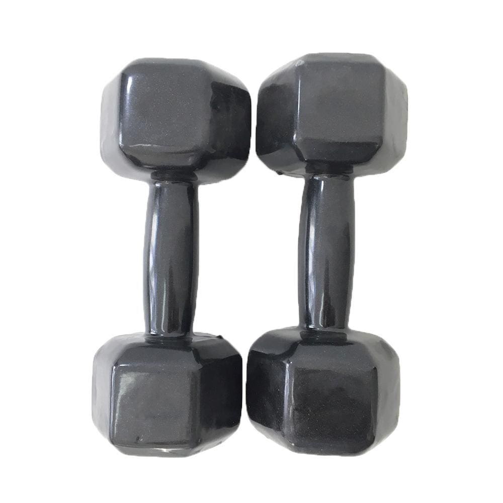 Par de Halter Dumbell Sextavado Revestido Ahead 5 kg Preto
