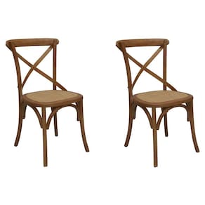 Kit 2 Cadeiras Sala de Jantar Cozinha Danna Rattan Natural