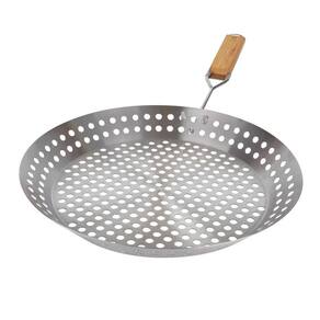 Frigideira Aço Inox Para Grelhar Churrasco 30cm 2 Em 1 Mor