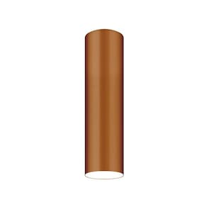 Plafon Viena Tubo 30cm Conti Iluminação Cobre Fosco