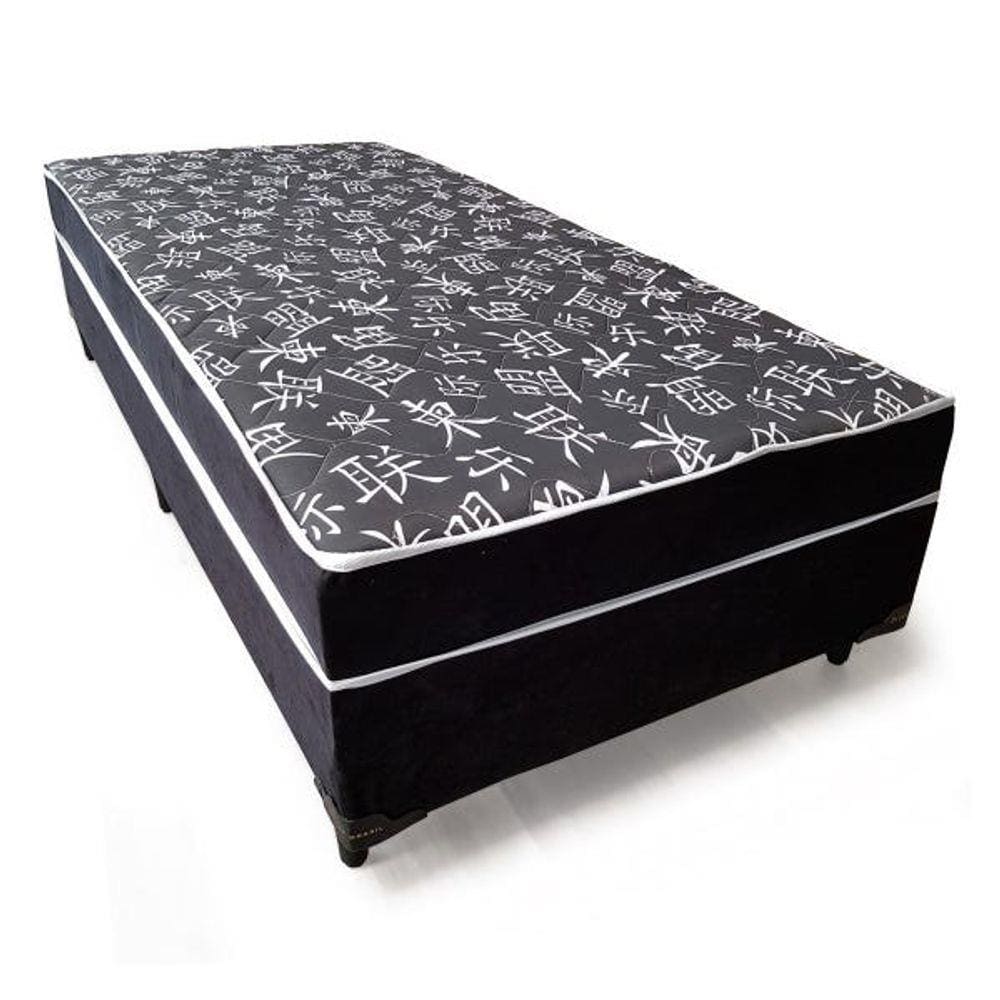 Cama box solteiro conjugado espuma ortopedica unibox selado Casas Bahia