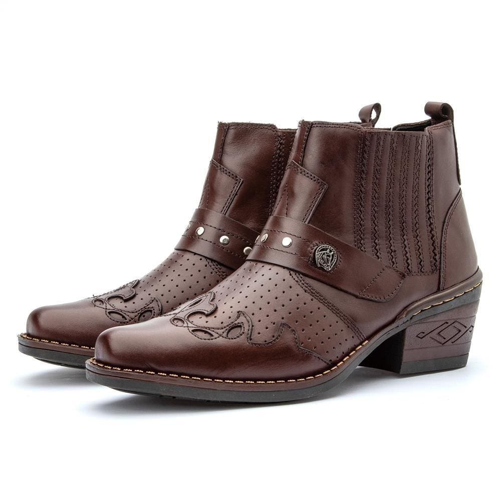 Bota Masculina em Couro Macio Leve Moderno