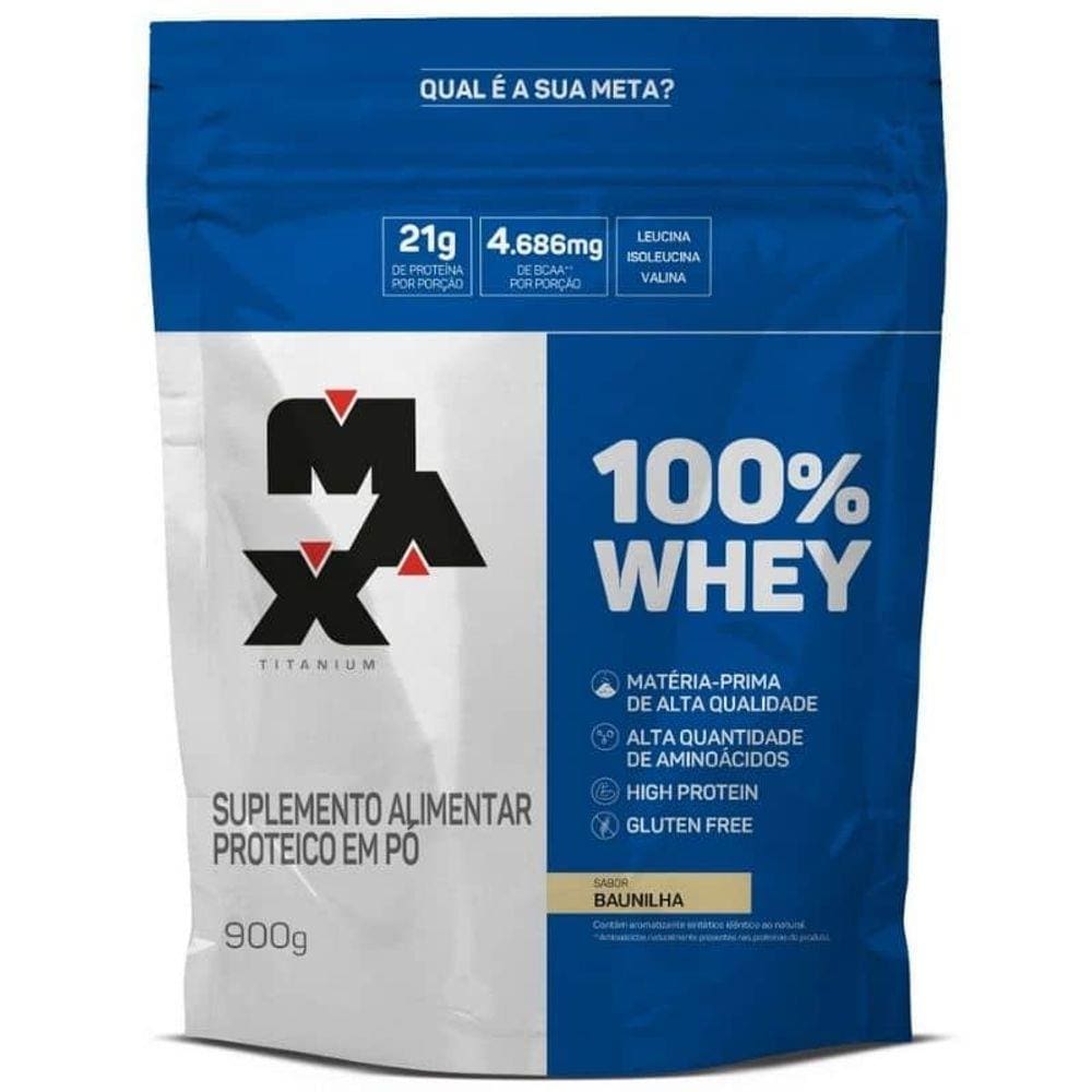100% Whey - Refil (900g) Max Titanium
