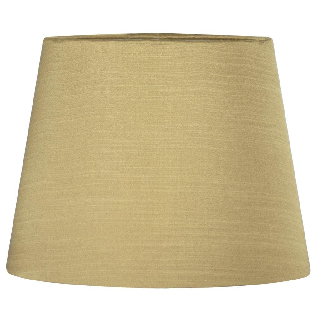 Cúpula de Abajur Tecido Shantung Dourado 20x16cm