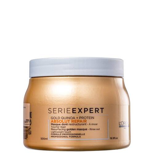 Máscara L`Oréal Professionnel Serie Expert Absolut Repair Gold Quinoa + Protein Golden 500ml Menor preço em Máscara L`Oréal Professionnel Serie Expert Absolut Repair Gold Quinoa + Protein Golden 500ml