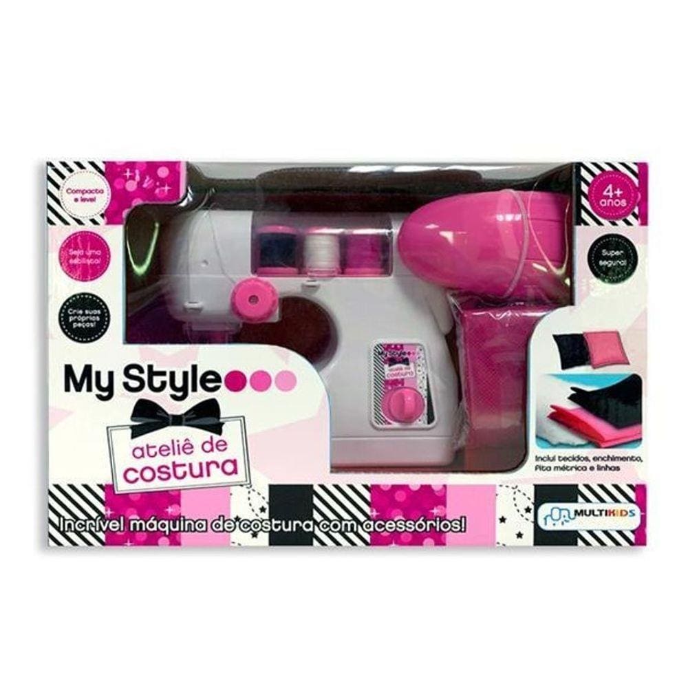 Maquina de Costura com Acessorios - MY STYLE ATELIE DE COSTURA - +4 Anos Multikids - BR1229 MULTILASER