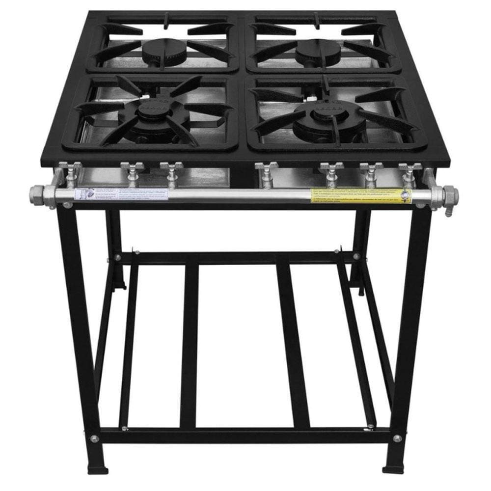 Fogão Serv Kenok 4 Bocas 2 Duplas Baixa Pressão FBSE4B.810