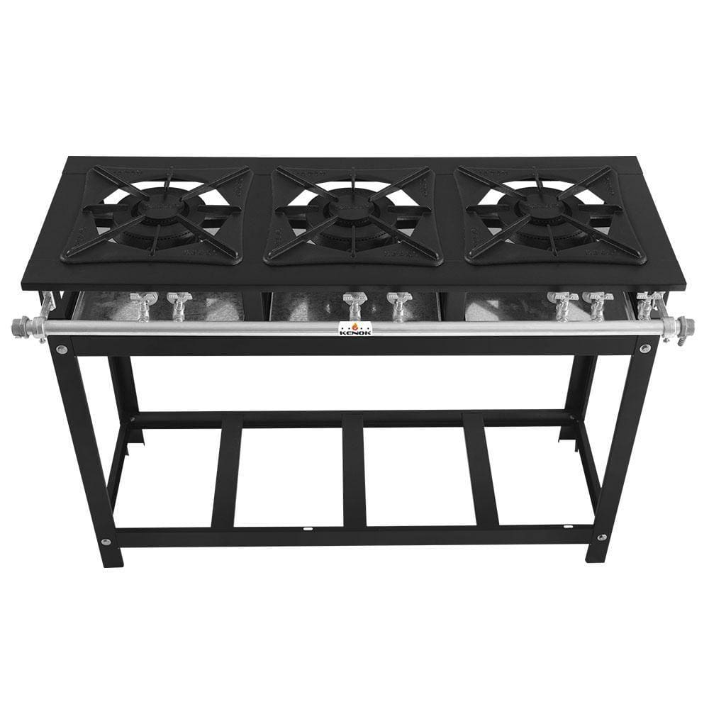 Fogão Super 40 Kenok 3 Bocas Duplas Baixa Pressão FBSU3B.132