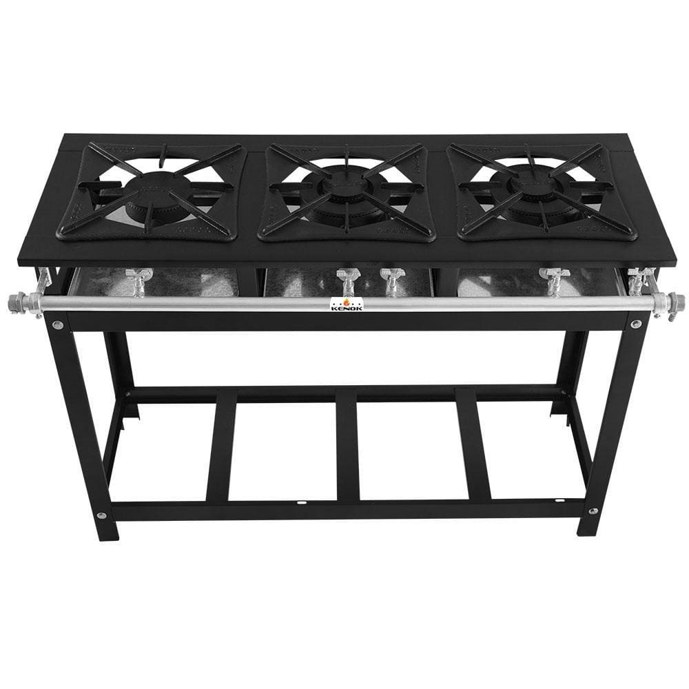 Fogão Super 40 Kenok 3 Bocas 2 Duplas Baixa Pressão FBSU3B.133