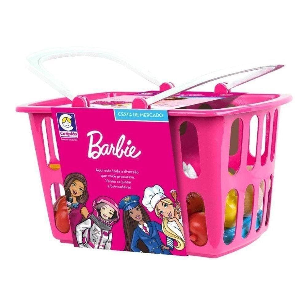 Cesta De Mercado Barbie Com Acessórios - Cotiplás