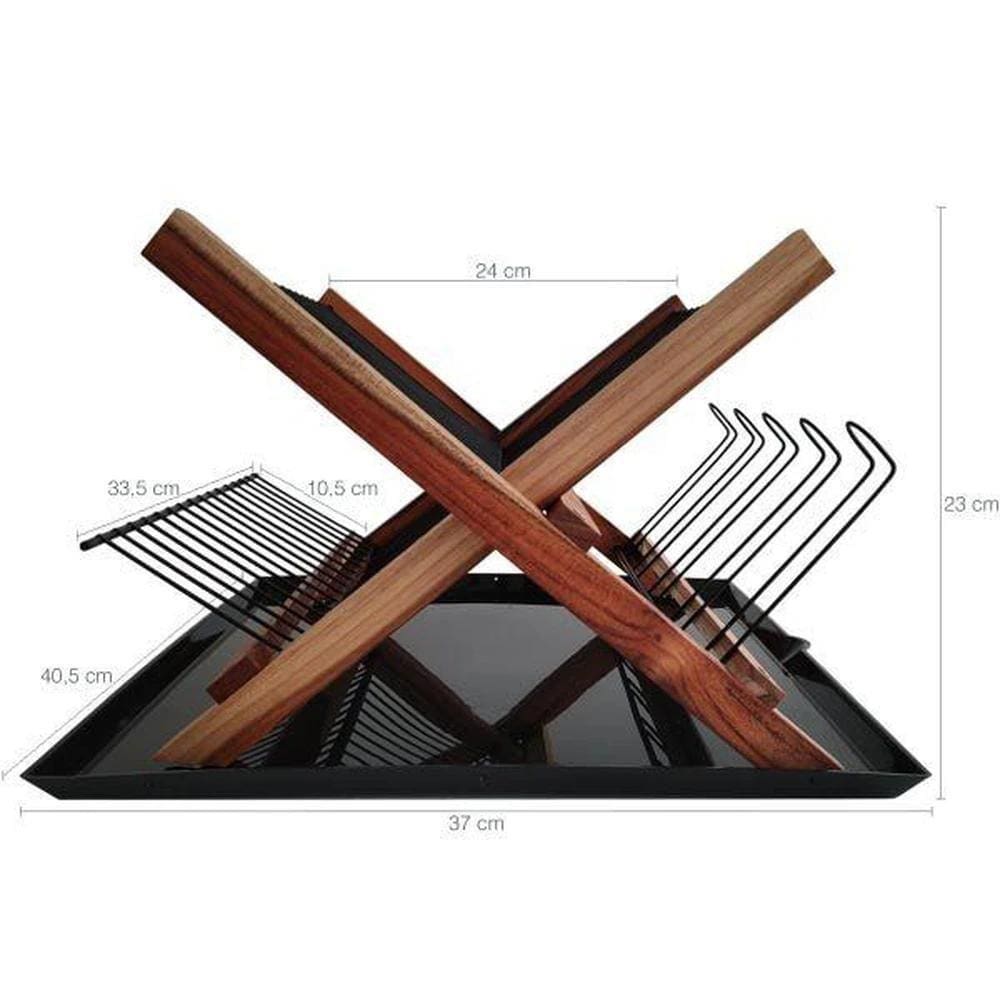 Escorredor De Louça Dobrável - Madeira Teca - Stolf