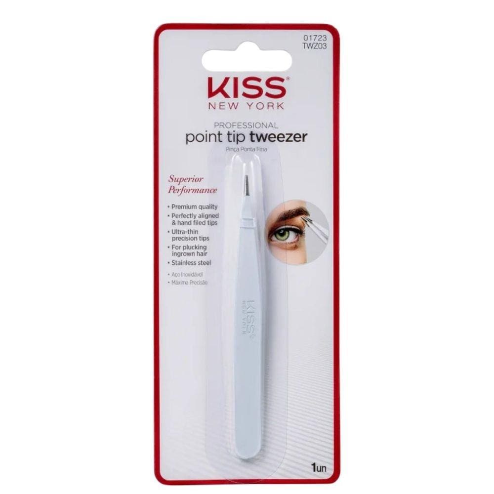 Pinça Ponta Fina de Precisão Kiss New York Professional Point Tip - 1un