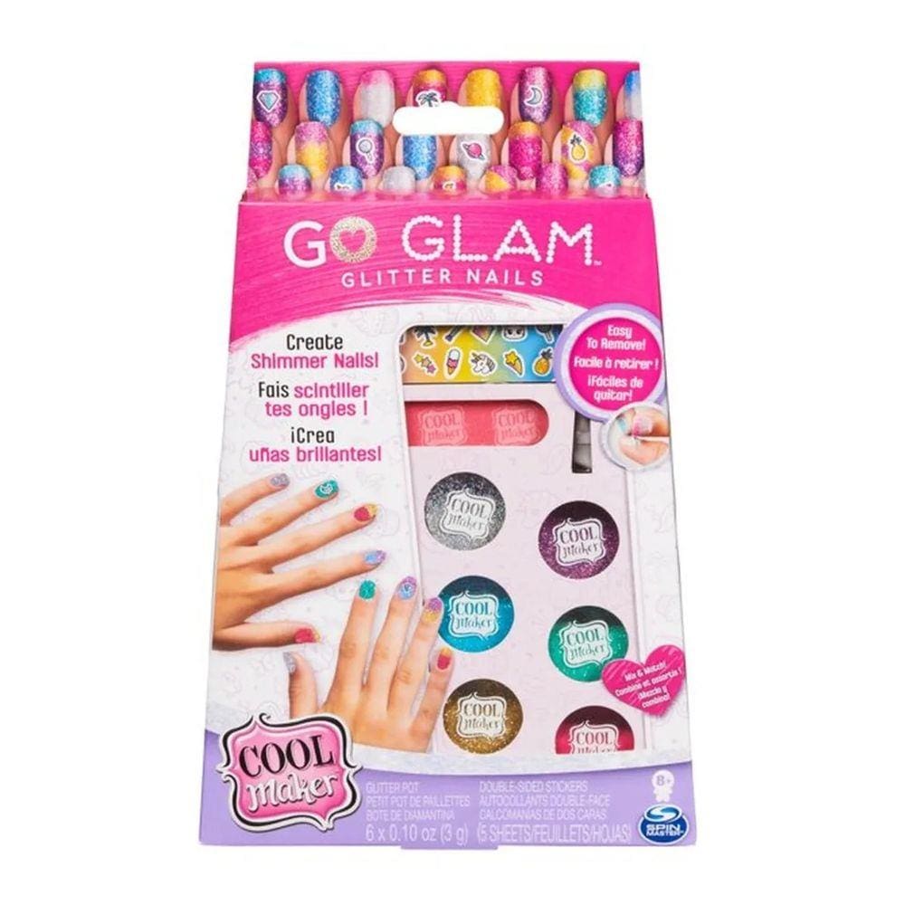 Kit Go Glam Gliter Nails Com Adesivos - Sunny 2134