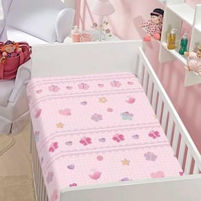 Cobertor De Bebê Kyor Plus Mimos Feminino Jolitex Ref:K2.0220999 0,90 X 1,10M
