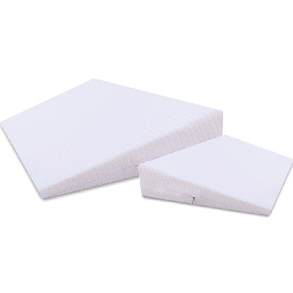 Kit 2 Travesseiros Almofada Bebê AntiRefluxo Rampa para Berço e p/ Carrinho + Capa Antialérgica 100% Algodão - bf Colchões