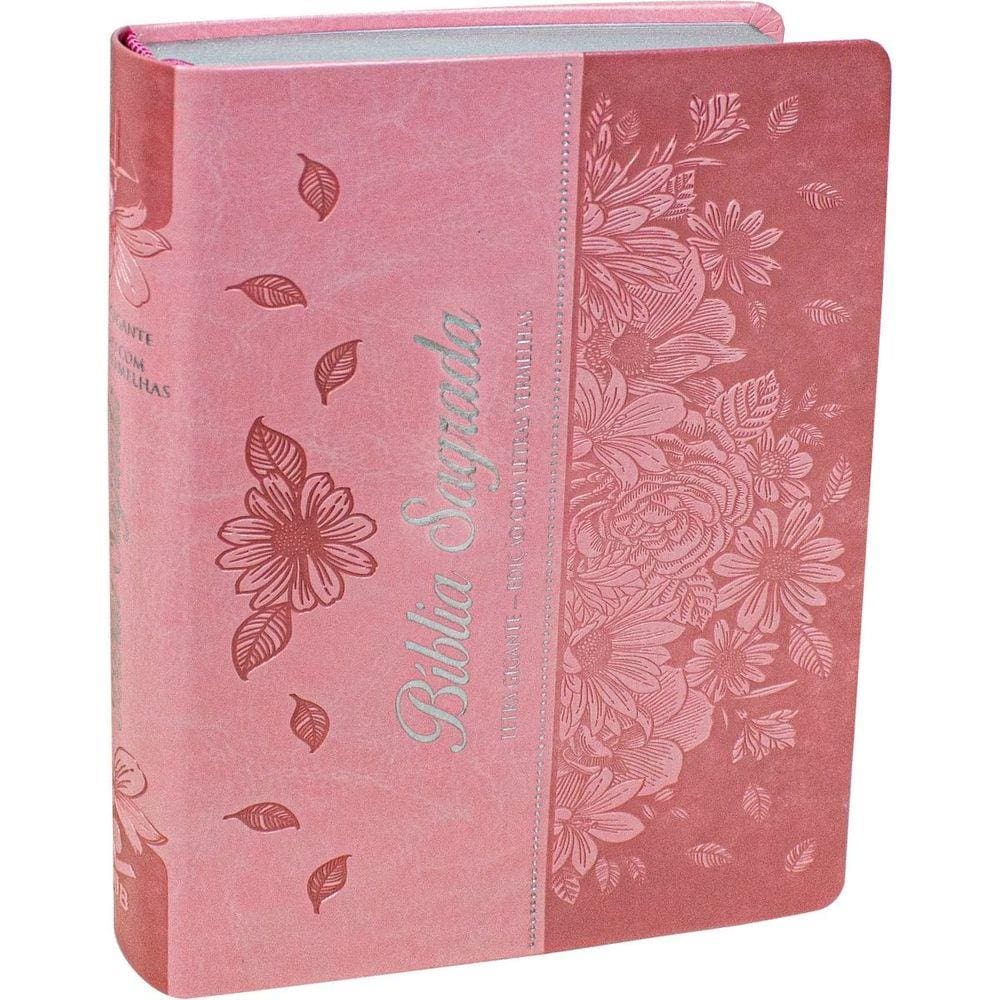 Biblia Lt Gigante Ed Com Letras Vermelhas Sbb Rosa