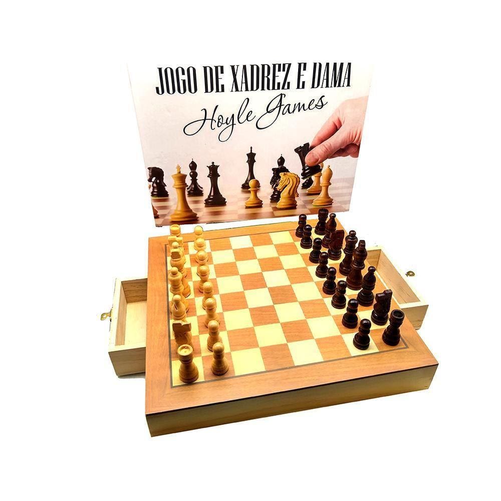 Jogo Xadrez Escolar em Madeira - Junges - Ideal Presentes