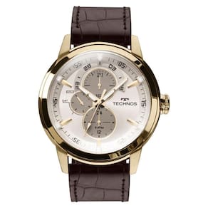 Relógio Technos Masculino Grandtech 6p57ac/2c Dourado Couro
