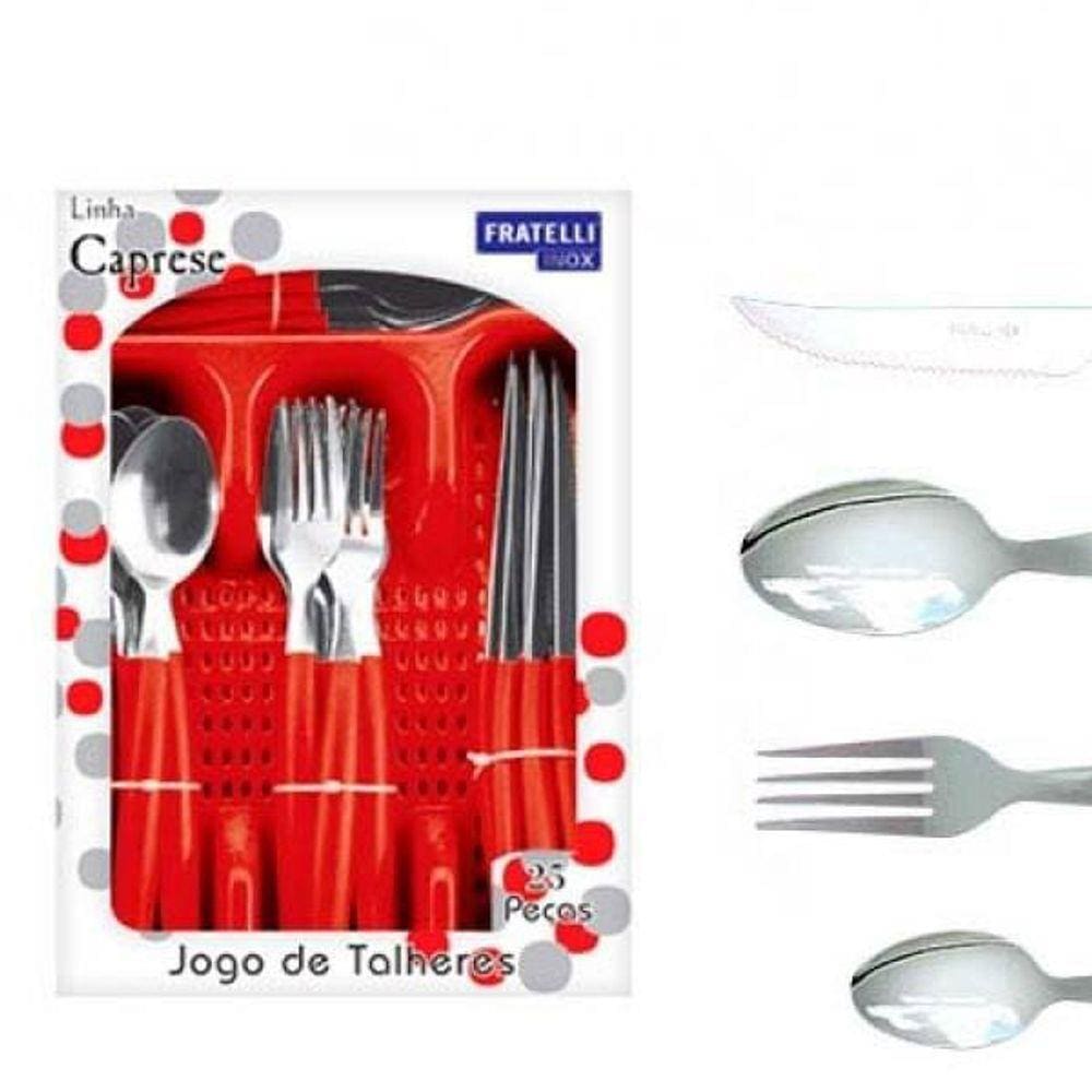 Jogo De Talheres Caprese Inox 25 Pçs