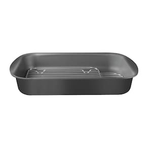 Assadeira com Grelha Tramontina Alumínio com Revestimento Antiaderente Starflon Grafite 34 cm 4,9L Tramontina