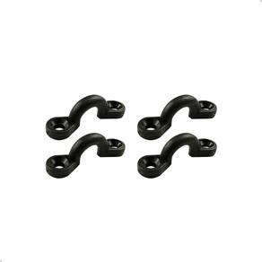 Alça Plástica Porta Defensa Preta 5mm Barco Defensa Kit C/4